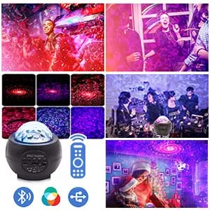 Star Lights Projector 3 in 1 LED Night Galaxy Starry Light Projector for Bedroom Space Projector Decorative Galaxy Light Sky Star Lite Bluetooth USB Colour Changing Music Night Light for Kids Adults - product information 6
