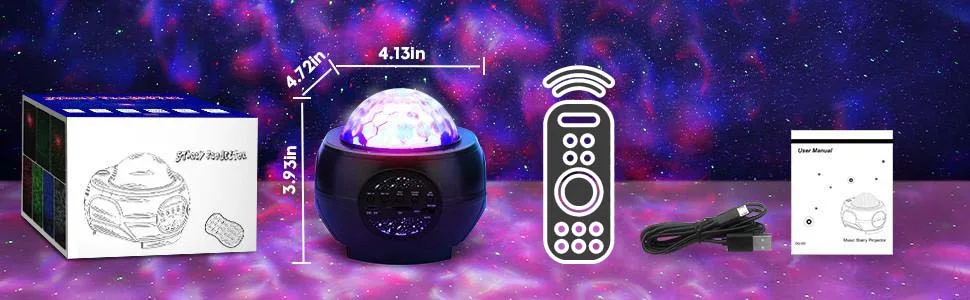 Star Lights Projector 3 in 1 LED Night Galaxy Starry Light Projector for Bedroom Space Projector Decorative Galaxy Light Sky Star Lite Bluetooth USB Colour Changing Music Night Light for Kids Adults - light