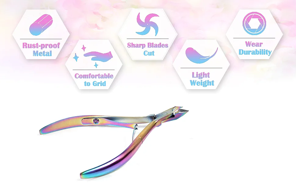 KELYDI Cuticle Nippers Colorful Cuticle Scissors Clippers Dead Skin Remover for Toenails and Fingernails - Dead Skin Remover