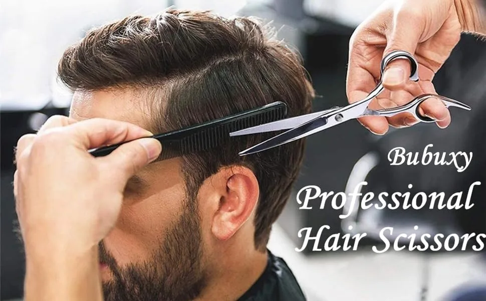Bubuxy Hair Scissors Premium Hairdressing Scissors Professional Hair Cutting Kits Thinning Shears Hairdressing Set - Hair Scissors