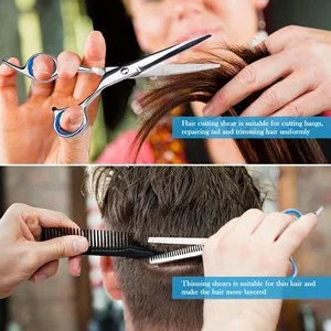 Bubuxy Hair Scissors Premium Hairdressing Scissors Professional Hair Cutting Kits Thinning Shears Hairdressing Set - Hair Scissors
