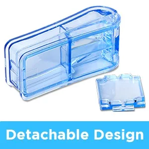 Pill Cutter Pill Splitter with Blade and Storage Compartment for Small or Large Pills Cut in Half Quarter for Pills Tablets - (Blue) - Pill Cutter