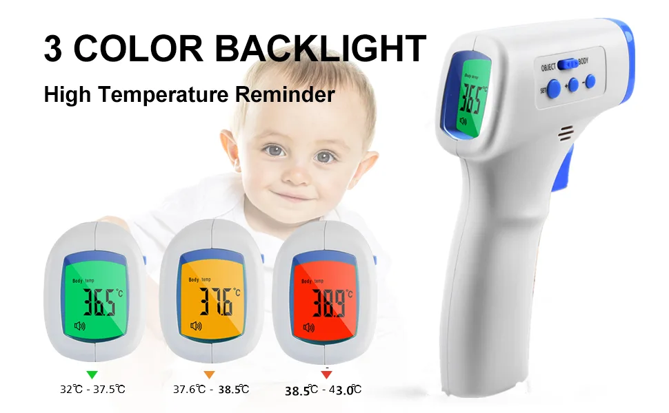 Forehead Infrared Thermometer AGM Non-contact Digital Thermometer Temperature Test for Adult Children and Objects White-MDI903 - product information 2