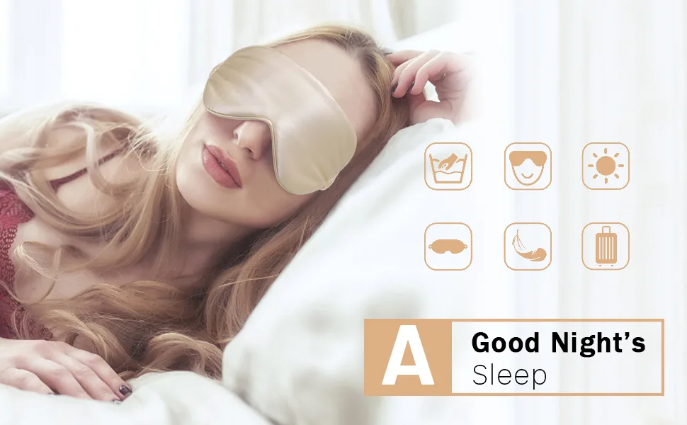 Silk Sleep mask with Adjustable Strap Comfortable and Super Soft Eye mask Ultimate Sleeping aid Silver starrysky Black Euwhiteskyblack - mask