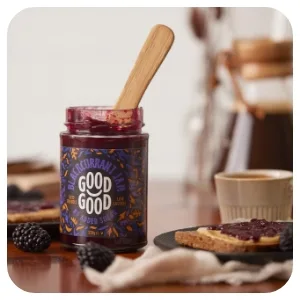 GOOD GOOD Sweet Blackcurrant Jam - Keto Friendly - Low Carb & Calorie Without Added Sugars - Vegan - Gluten Free - Preserves - product information 2