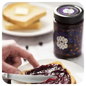 GOOD GOOD Sweet Blackcurrant Jam - Keto Friendly - Low Carb & Calorie Without Added Sugars - Vegan - Gluten Free - Preserves - Spread