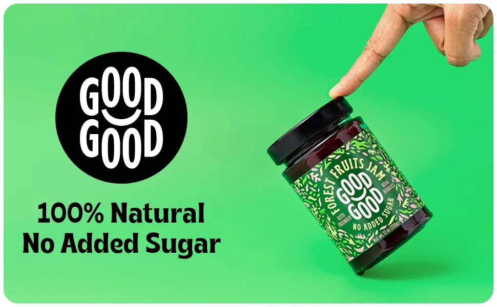 GOOD GOOD Sweet Forest Fruit Jam - Keto Friendly - Low Calorie Without Added Sugars - Vegan - Gluten Free - Preserves Forest Fruits - 100% Natural Sugar