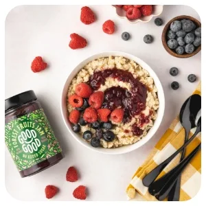 GOOD GOOD Sweet Forest Fruit Jam - Keto Friendly - Low Calorie Without Added Sugars - Vegan - Gluten Free - Preserves Forest Fruits - Forest Fruits