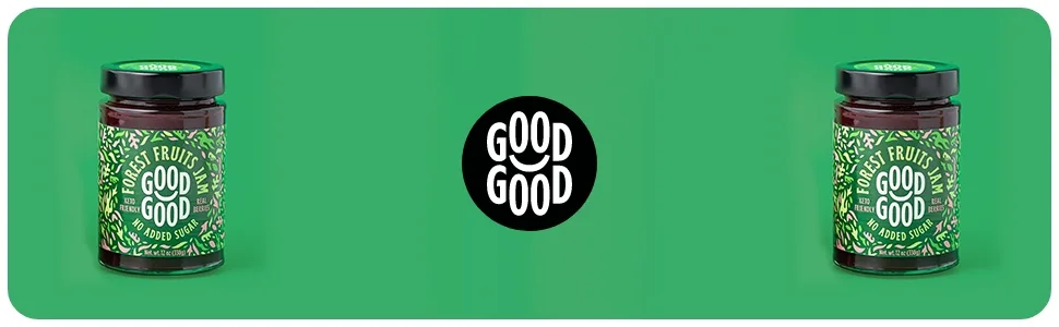 GOOD GOOD Sweet Forest Fruit Jam - Keto Friendly - Low Calorie Without Added Sugars - Vegan - Gluten Free - Preserves Forest Fruits - Forest Fruits