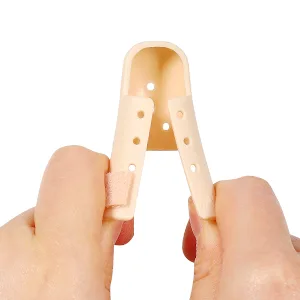 FRIUSATE Finger Splints Set 10pcs Finger Extension Splint for Trigger Finger Plastic Finger Support Protector for Adjustable Finger Immobilization for Adults and Children 5 Sizes - material