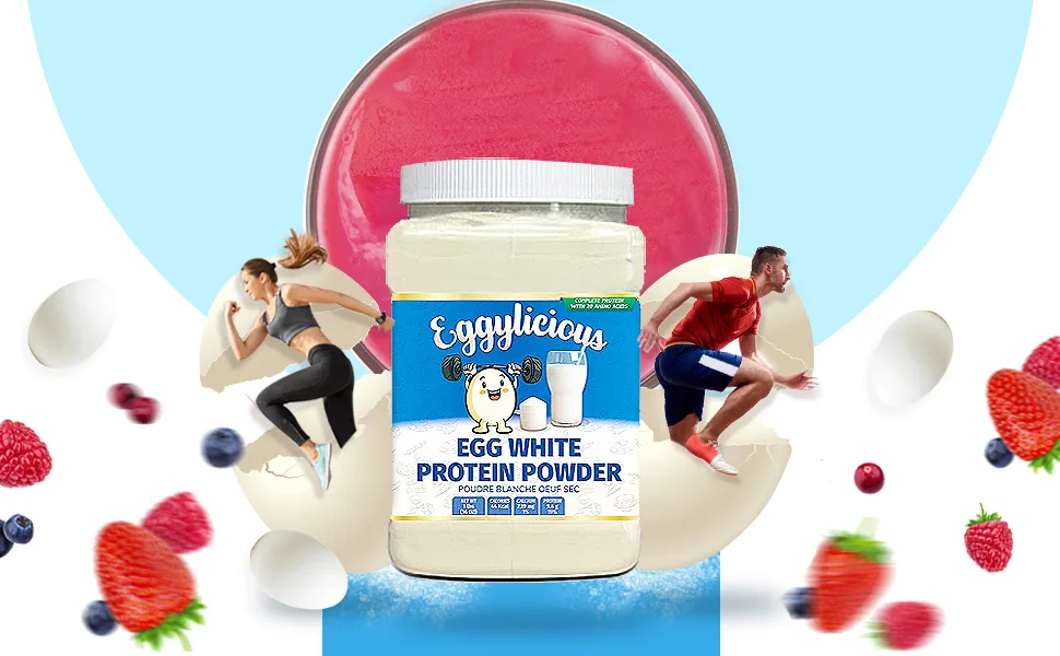 Eggylicious Egg White (Albumin) Powder Dried Natural Protein Powder Made from Fresh Eggs Pasteurized Non-GMO No Additives Used for Baking Icing 1lbs(16oz) - Chaimati_Vanilla Instant tea