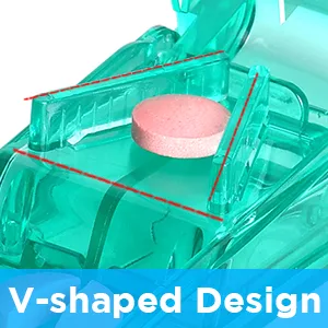 Pill Cutter Pill Splitter with Blade and Storage Compartment for Small or Large Pills Cut in Half Quarter for Pills Tablets (Green) - Pill Cutter