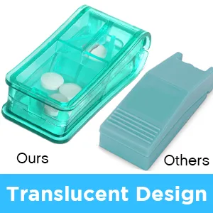Pill Cutter Pill Splitter with Blade and Storage Compartment for Small or Large Pills Cut in Half Quarter for Pills Tablets (Green) - Pill Cutter