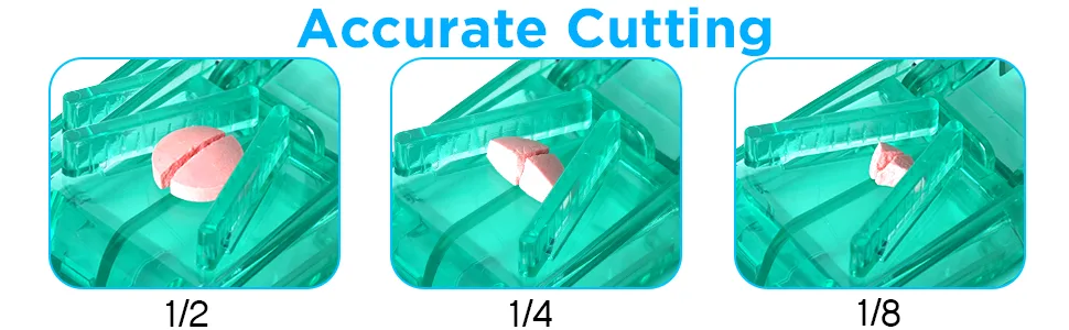 Pill Cutter Pill Splitter with Blade and Storage Compartment for Small or Large Pills Cut in Half Quarter for Pills Tablets (Green) - Pill Cutter