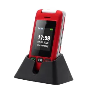 artfone GSM Big Button Mobile Phone for Elderly Sim Free Unlocked Dual Screen Flip Phone Easy to Use Basic Mobile Phone With 2.4" LCD Display SOS Button Talking Numbers Torch Loud Speaker(Red) - product information 2