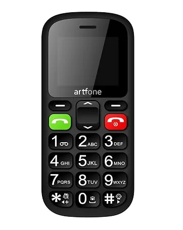 artfone GSM Big Button Mobile Phone for Elderly Sim Free Unlocked Dual Screen Flip Phone Easy to Use Basic Mobile Phone With 2.4" LCD Display SOS Button Talking Numbers Torch Loud Speaker(Red) - Senior Mobile Phones