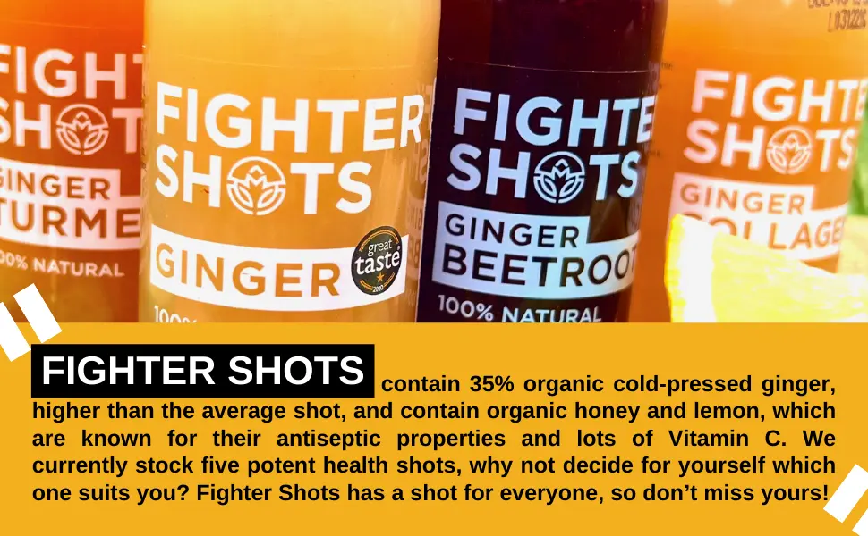 Fighter Shots Ginger + Beetroot (12x60ml) | 100% Natural | Perfect Morning/Post Workout Pick Me Up | No Preservatives | Fresh & Fiery Beetroot and Ginger Shots Ginger Beetroot - Shots 2nd