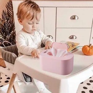 Baby Wipes Dispenser Wet Wipe Warmer for Babies Adjustable 40 -60 USB Powered Wipes Dispenser Box Portable - wipes warmer