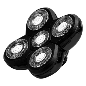 Shaver Blade Heads 5 Heads Beard Cutter Replacement Blade Easy Install Electric Razor Shaver Head for Head and Face gold - Head Shaver