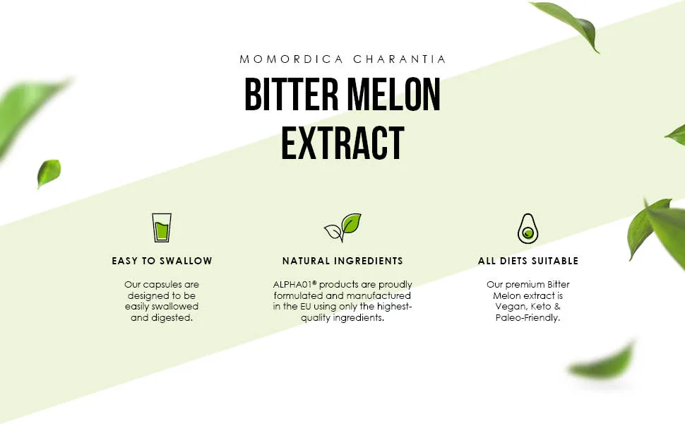 Bitter Melon Extract 16 500mg High Strength Formula Non GMO Gluten Free Halal 60 Vegan Capsules - B09887TGBT - Bitter Melon Extract