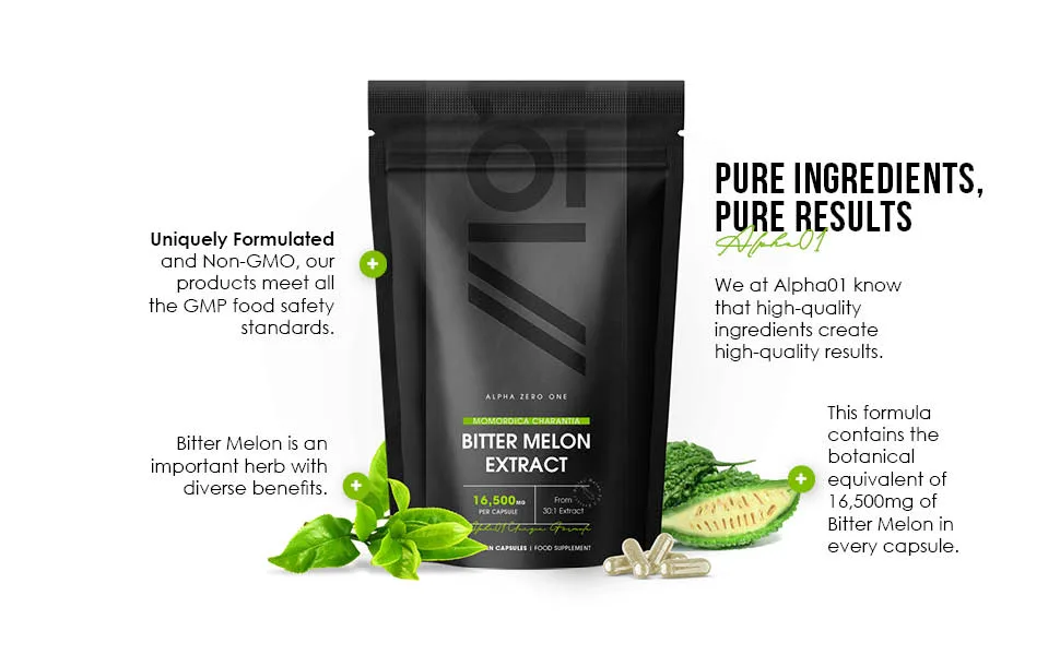 Bitter Melon Extract 16 500mg High Strength Formula Non GMO Gluten Free Halal 60 Vegan Capsules - B09887TGBT - Bitter Melon Extract