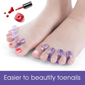 Molain 4Pcs Toe Separators Pedicure Pedicure Toe Separators Repeatable Washable Toenail Dividers Toe Separators for Nail Polish Application Style A - Toe Separators Pedicure