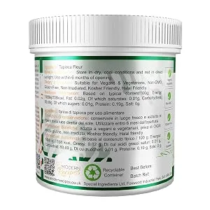 Special Ingredients Tapioca Flour/Tapioca Starch 500g Premium Quality Non-GMO Gluten Free Organic Recyclable Container Tapioca Starch 500 g (Pack of 1) - TAPIOCA FLOUR