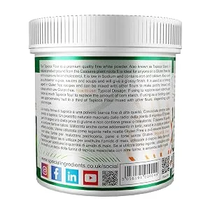 Special Ingredients Tapioca Flour/Tapioca Starch 500g Premium Quality Non-GMO Gluten Free Organic Recyclable Container Tapioca Starch 500 g (Pack of 1) - TAPIOCA FLOUR