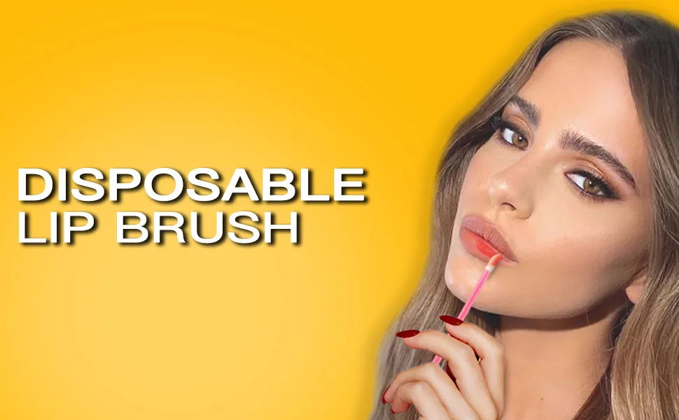 Disposable Lip Brushes Lip Gloss Applicators Make Up Brush Lipstick Lip Gloss Wands Makeup Tools Makeup Beauty Kits Disposable Lip Brushes Kits 200PCS (PINK) - UVM DIsposable Lip Brush