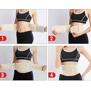 Men Women Back Brace Thermal Waist Belt Lumbar Lower Back Support Compression with Adjustable Strap for Sciatica Herniated Disc Scoliosis Back Pain Relief Abdominal Stomach Kidney Warmer Protector XL - product information 2