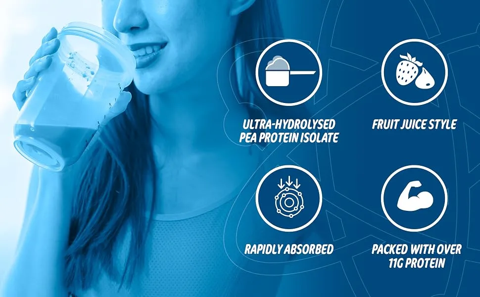 Applied Nutrition Clear Vegan Protein - Hydrolysed Pea Protein Isolate Vegan Protein Powder (Watermelon) (600g - 40 Servings) - Vegan A+2
