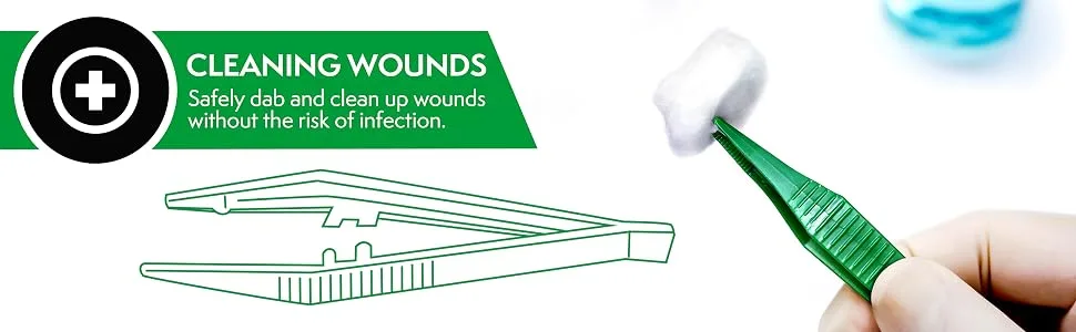 JFA Medical First Aid Disposable Plastic Tweezers 12.5cm - Box of 20 - Cleaning Wounds