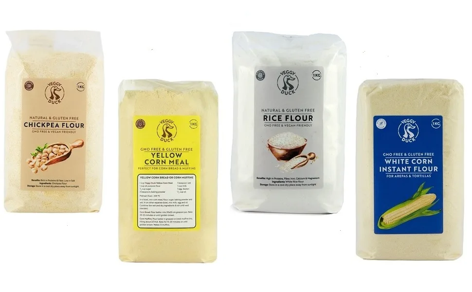 Veggy Duck - Instant Pre-Cooked White Corn Flour (1Kg) - Gluten Free | White Maize Meal B. Instant White Corn Flour (1Kg) - vg header 2