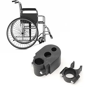 Walking Stick Holder Universal Wheelchair Cane Clip Walker Device Bracket Practical Rollator Crutch Carrier Electric Scooter Rack Mobility Aid Accessory for Elderly Handicapped Disabled Users - Stampella Supporto