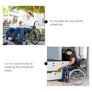 Walking Stick Holder Universal Wheelchair Cane Clip Walker Device Bracket Practical Rollator Crutch Carrier Electric Scooter Rack Mobility Aid Accessory for Elderly Handicapped Disabled Users - Supporto per canna