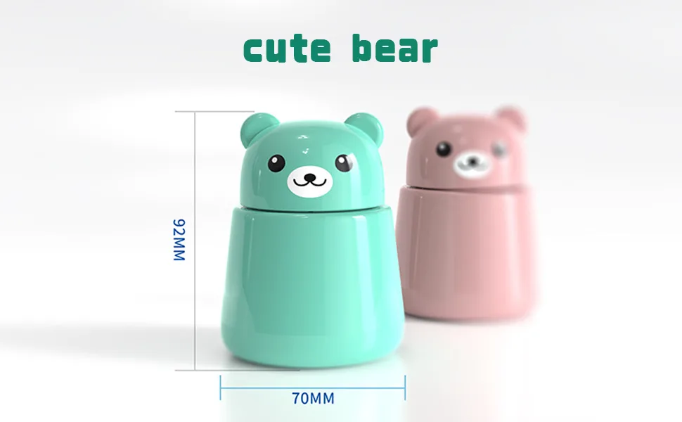 Pill Grinder Cute Bear Portabl Pill Pulverizer Pill Crusher Medicine Tablet Grinder Container Storage Box (Green) - Pill Grinder
