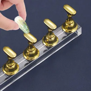 2 Sets Nail Stand Display Magnetic Nail Practice Holder Acrylic Nail Tip Display Stand DIY Nail Art Accessories for Painting Nails False Nail Tip Manicure Tool - product information 3