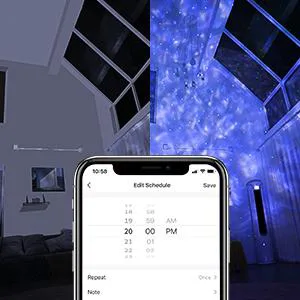 Nineaccy Galaxy Projector Star Projector Night Light with Timer Function/Voice Control/APP Control LED 16 Colors RGB Dimming for Baby Kids Adults Bedroom Room Decor Party Gift (Black) - galaxy projector light for bedroom