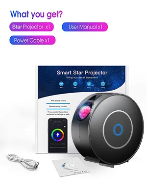 Nineaccy Galaxy Projector Star Projector Night Light with Timer Function/Voice Control/APP Control LED 16 Colors RGB Dimming for Baby Kids Adults Bedroom Room Decor Party Gift (Black) - star projector night light