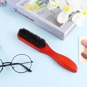 Boar Bristle Hair Brush for Men Soft Beard Brush Hair Styling Tool for Combing Beard Hair Promotes Beard Growth and Improving Texture - Beard Brush