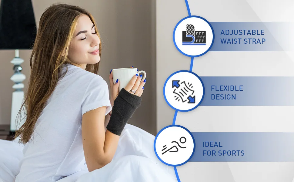 ACWOO Adjustable Wrist Strap Carpal Tunnel Compression Splint Relieves Pain Sprains Tendonitis and Joint Pain Breathable Brace Provides Wrist Support (Left) - Wrist Brace