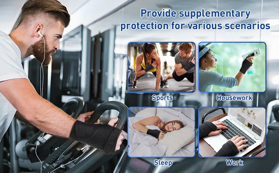 ACWOO Adjustable Wrist Strap Carpal Tunnel Compression Splint Relieves Pain Sprains Tendonitis and Joint Pain Breathable Brace Provides Wrist Support (Left) - Wrist Brace