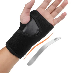 ACWOO Adjustable Wrist Strap Carpal Tunnel Compression Splint Relieves Pain Sprains Tendonitis and Joint Pain Breathable Brace Provides Wrist Support (Left) - Wrist Brace