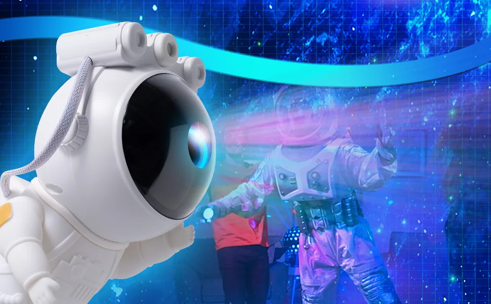 Astronaut Galaxy Star Projector Starry Night Light Astronaut Light Projector with Nebula Timer and Remote Control Bedroom and Ceiling Projector Gifts for Children and Adults White - night light