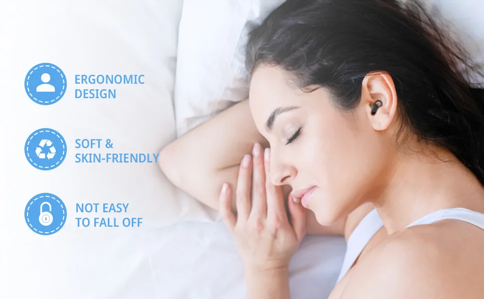 Silicone Ear Plugs for Sleep Noise Cancelling Noise Reusable Soft Comfortable Earplugs for Sleeping Noise Sensitivity & Flights -16 Ear Tips in XS/S/M/L 33dB Noise Cancelling(Light Blue) - product information 2