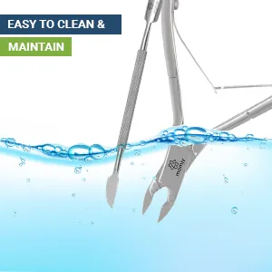 Mamjy Cuticle Cutter with Cuticle Pusher Professional Cuticle Remover Tool Kit Cuticle Nipper Pedicure Manicure Tools for Fingernails and Toenails Cuticle Clippers & Cuticle Pusher Tool - Easy to Clean