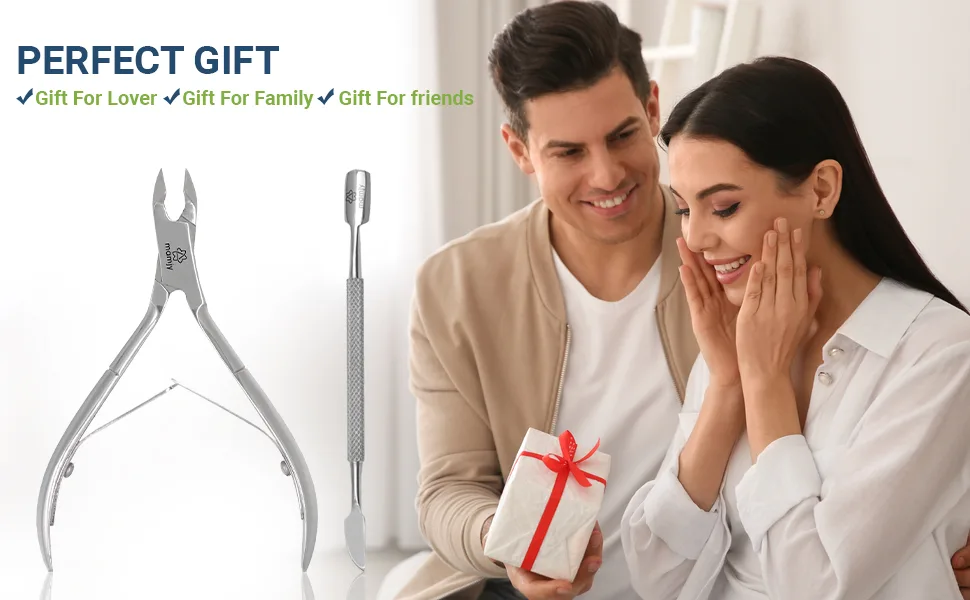 Mamjy Cuticle Cutter with Cuticle Pusher Professional Cuticle Remover Tool Kit Cuticle Nipper Pedicure Manicure Tools for Fingernails and Toenails Cuticle Clippers & Cuticle Pusher Tool - Nail Cuticle Cleaner Tool & Cuticle nipper