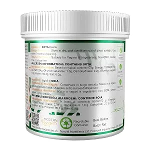 Special Ingredients SOYA Protein Isolate Powder 250g Vegan Non-GMO Gluten Free Lactose Free Plant Based - Recyclable Container - SOYA PROTEIN ISOLATE
