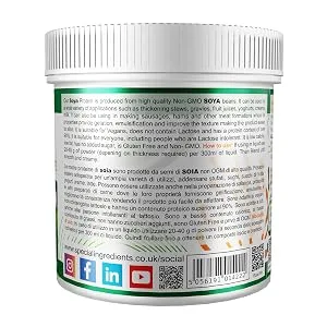 SOYA Protein Isolate Powder 1kg Vegan Non-GMO Gluten Free Lactose Free Plant Based - Recyclable Container - SOYA PROTEIN ISOLATE