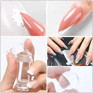 Sularpek Silicone Jelly Stamper 1 Piece Double Sided Transparent Nail Art Stamper with Scraper for Nails Manicure Tools - product information 3